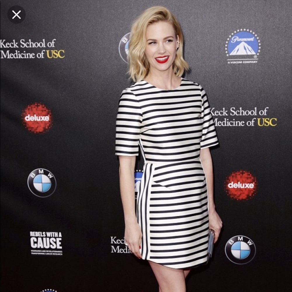 TOPSHOP Satin Green and white stripe